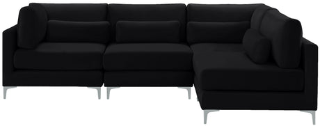 Julia - Modular Sectional 4 Piece - Black - Home Elegance USA