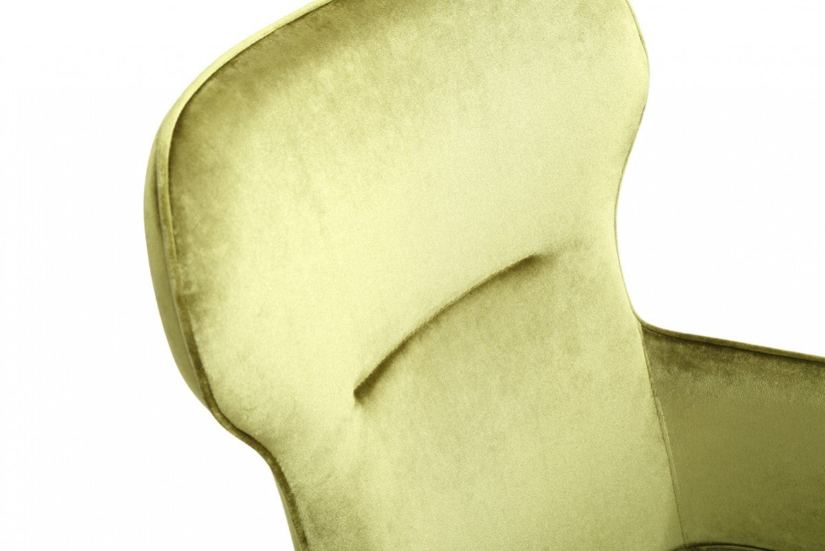 Modrest Coreen Green Velvet Accent Chair - Home Elegance USA
