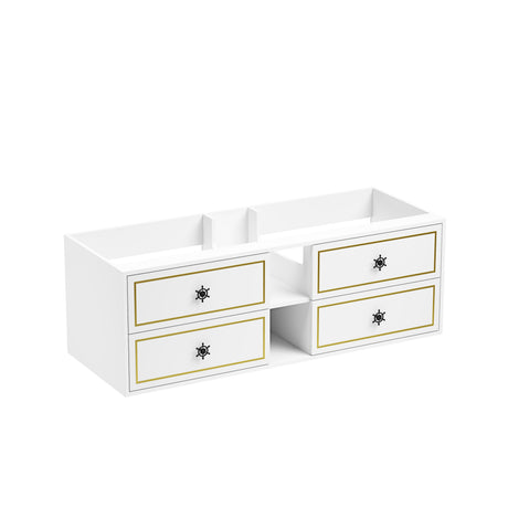 Wall Hung Doulble Sink Bath Vanity Cabinet Only in  Bathroom Vanities without Tops