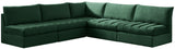 Jacob - Modular Sectional 5 Piece - Green - Home Elegance USA