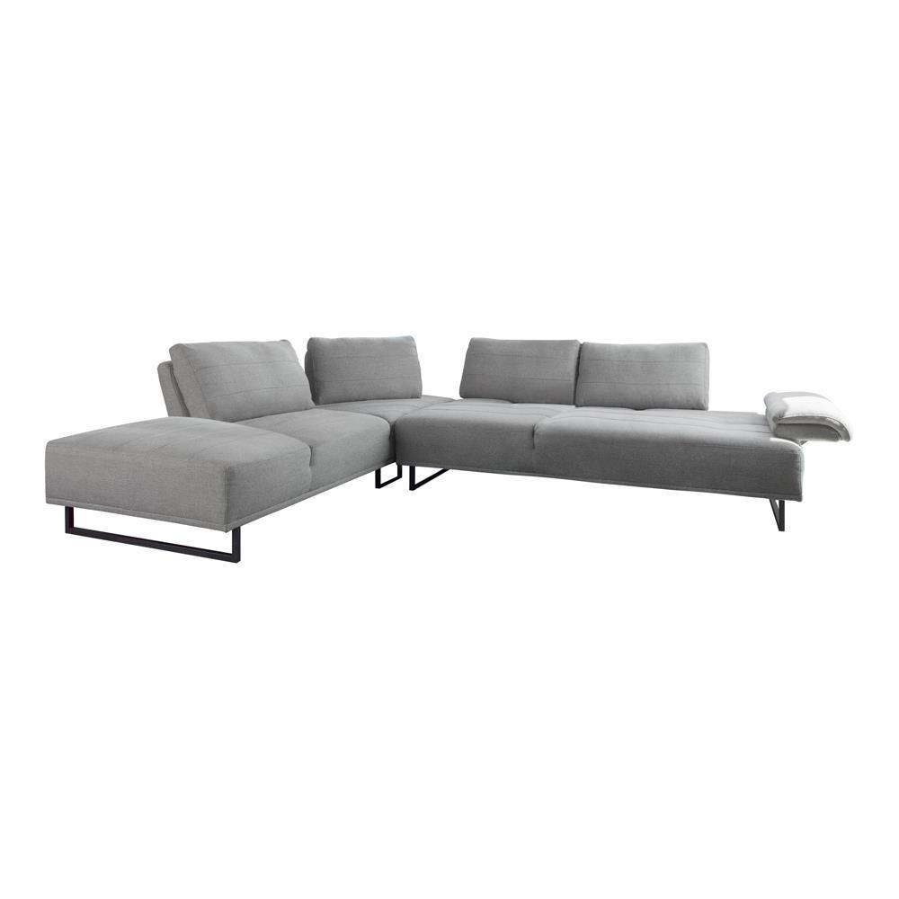 Arden - 2-Piece Adjustable Back Sectional - Pearl Silver - Home Elegance USA