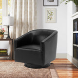 Garland Black Wood Base Swivel Chair - Home Elegance USA