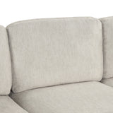 122.1" *91.3" 4pcs Sectional Sofa with Ottoman with Right Side Chaise velvet fabric White | Home Elegance USA