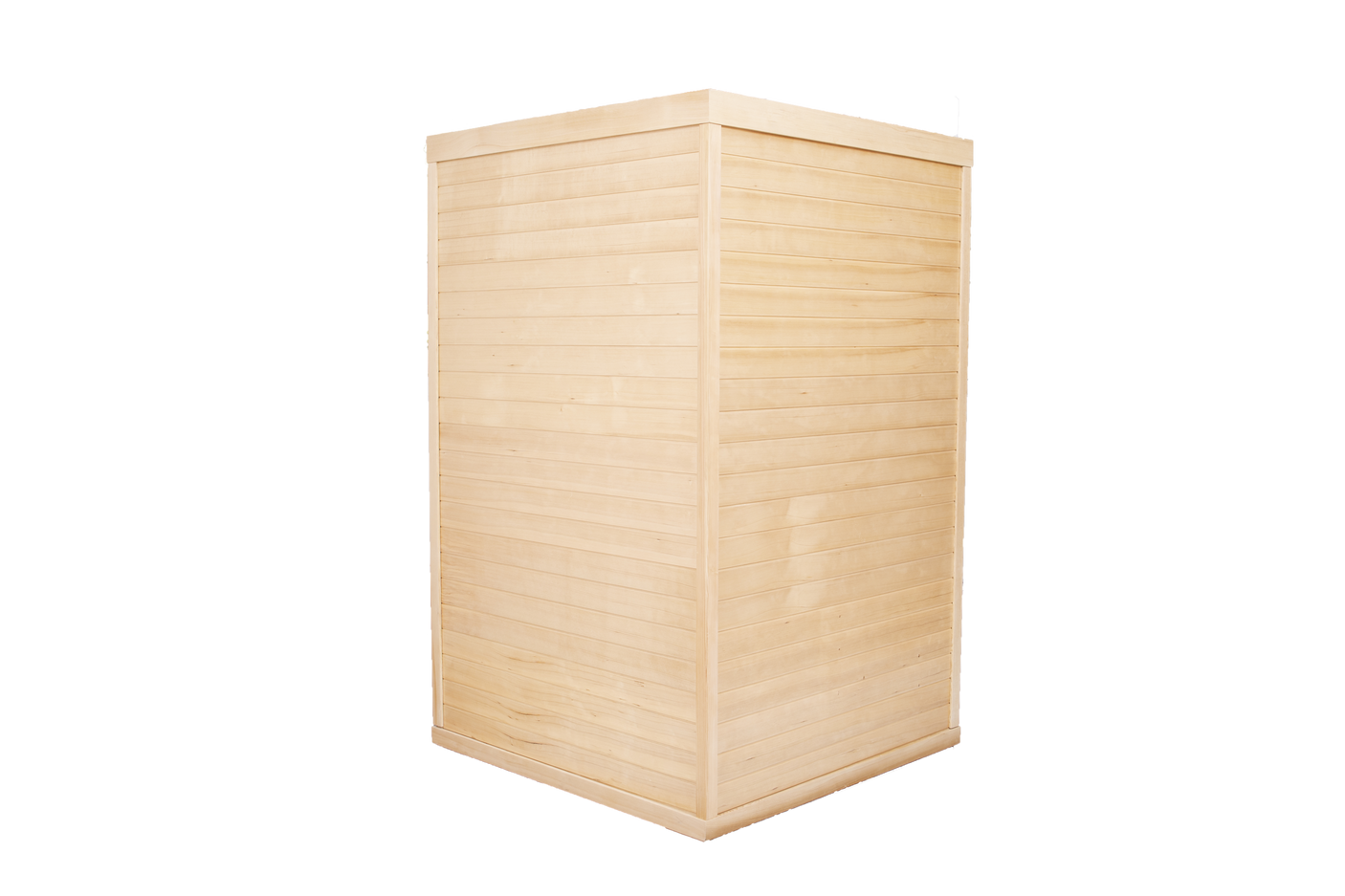 Pentagonal  Canadian hemlock sauna room.Far Infrared Sauna 7 Low EMF Heaters, Wooden Sauna Room 1600 Watt, Chromotherapy, Bluetooth Speaker, LCD, LED.Celsius can be converted to Fahrenheit.