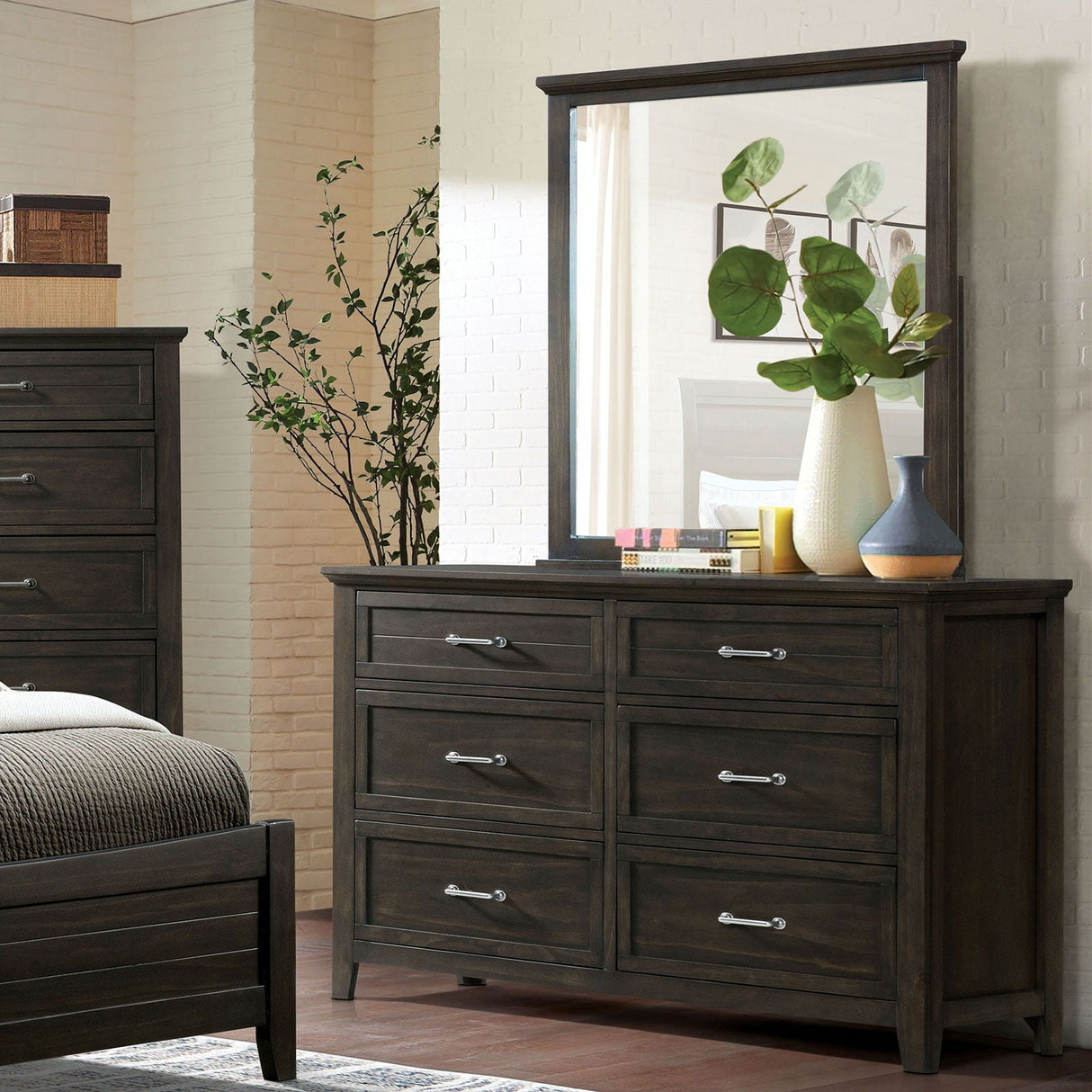 Alaina - 5 Piece Queen Bedroom Set With Night Stand - Walnut - FOA7916Q - 5PC - 2NS - Home Elegance USA - 3