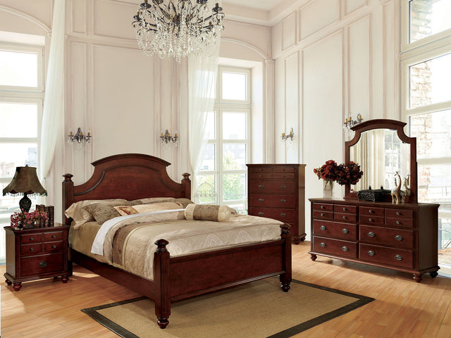 Gabrielle - 5 Piece Queen Bedroom Set With Chest - Cherry - Home Elegance USA