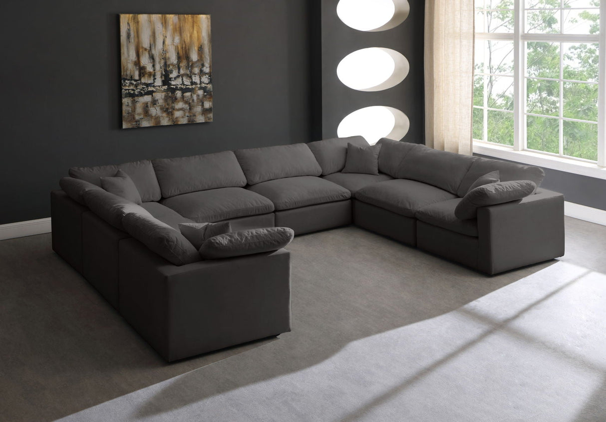 Plush - Cloud Modular Sectional - Grey - Fabric - Home Elegance USA