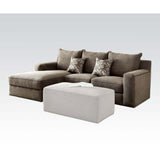 Ushury - Sectional Sofa - Gray Chenille (2-Tone) - Home Elegance USA