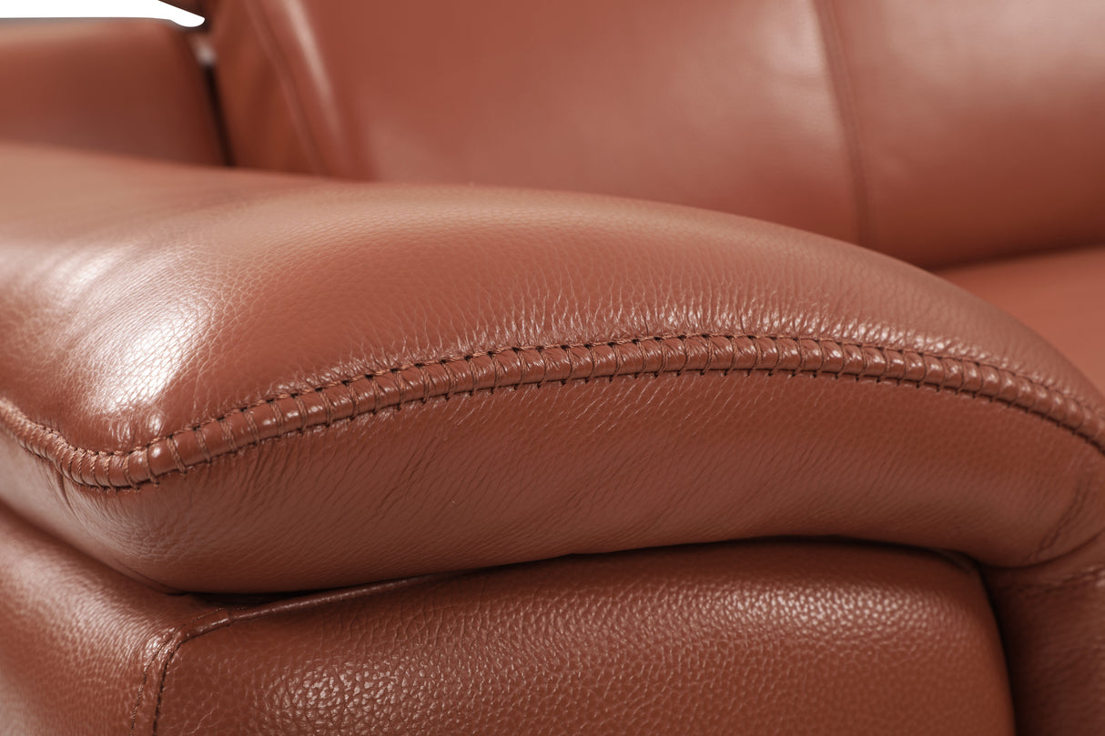 Global United Genuine Italian Leather Power Reclining Loveseat