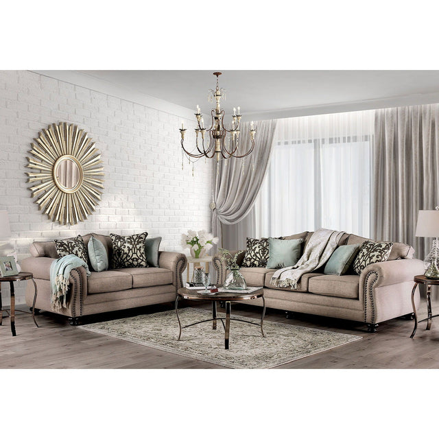 Jarauld - Sofa & Loveseat - Dark Taupe - Home Elegance USA