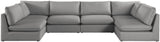 Mackenzie - Modular Sectional 6 Piece - Gray - Modern & Contemporary - Home Elegance USA