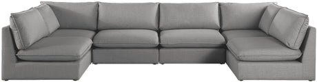 Mackenzie - Modular Sectional 6 Piece - Gray - Modern & Contemporary
