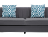 Maddie Gray Velvet 8-Seater Sectional Sofa with Reversible Chaise and Storage Ottoman - Home Elegance USA