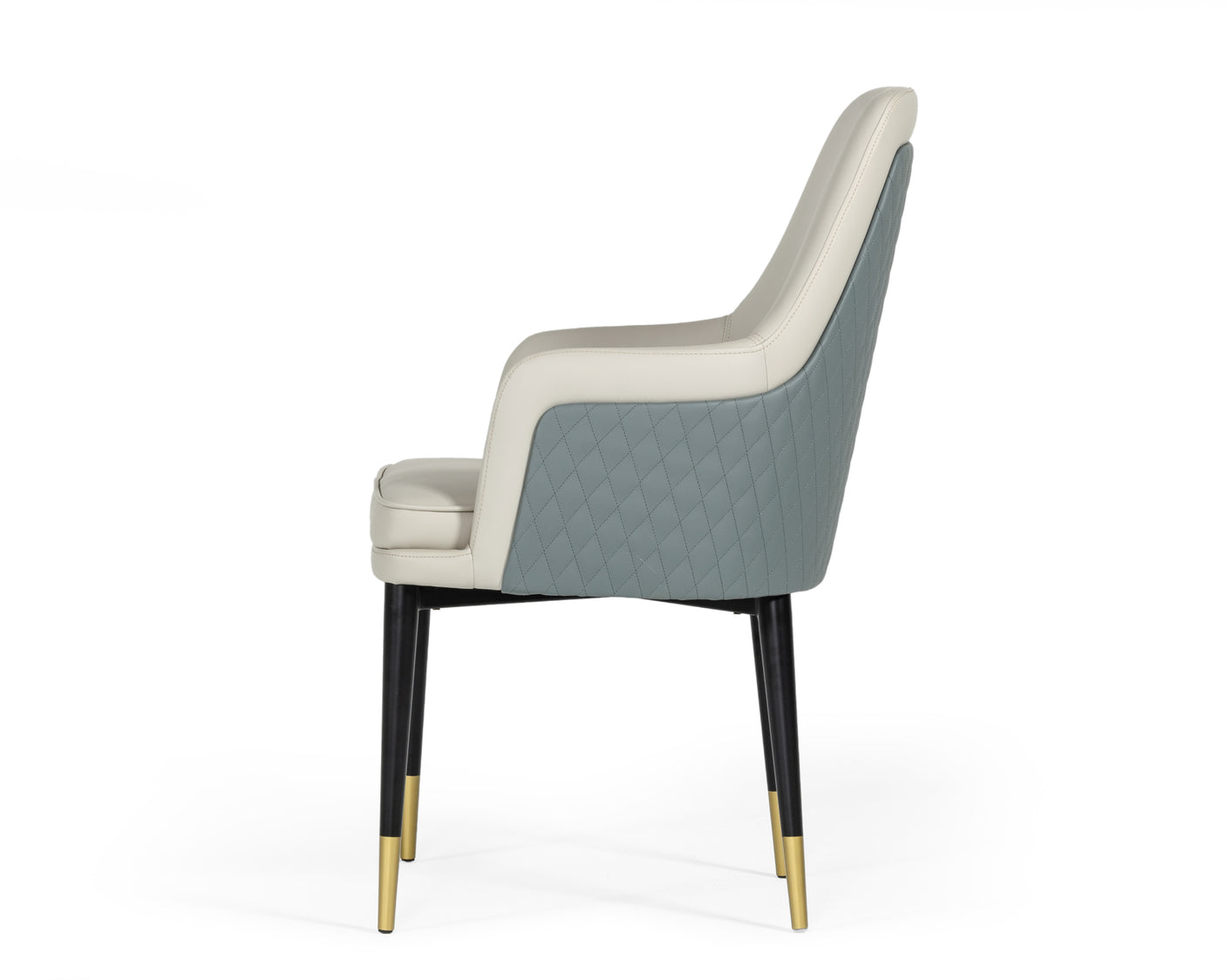 Modrest Duval Modern White & Grey Dining Chair - Home Elegance USA