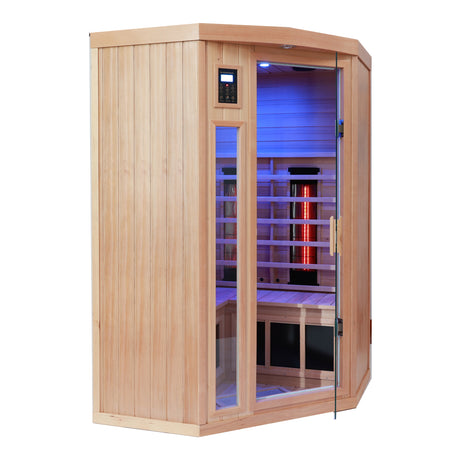 Pentagonal hemlock far-infrared heating sauna room