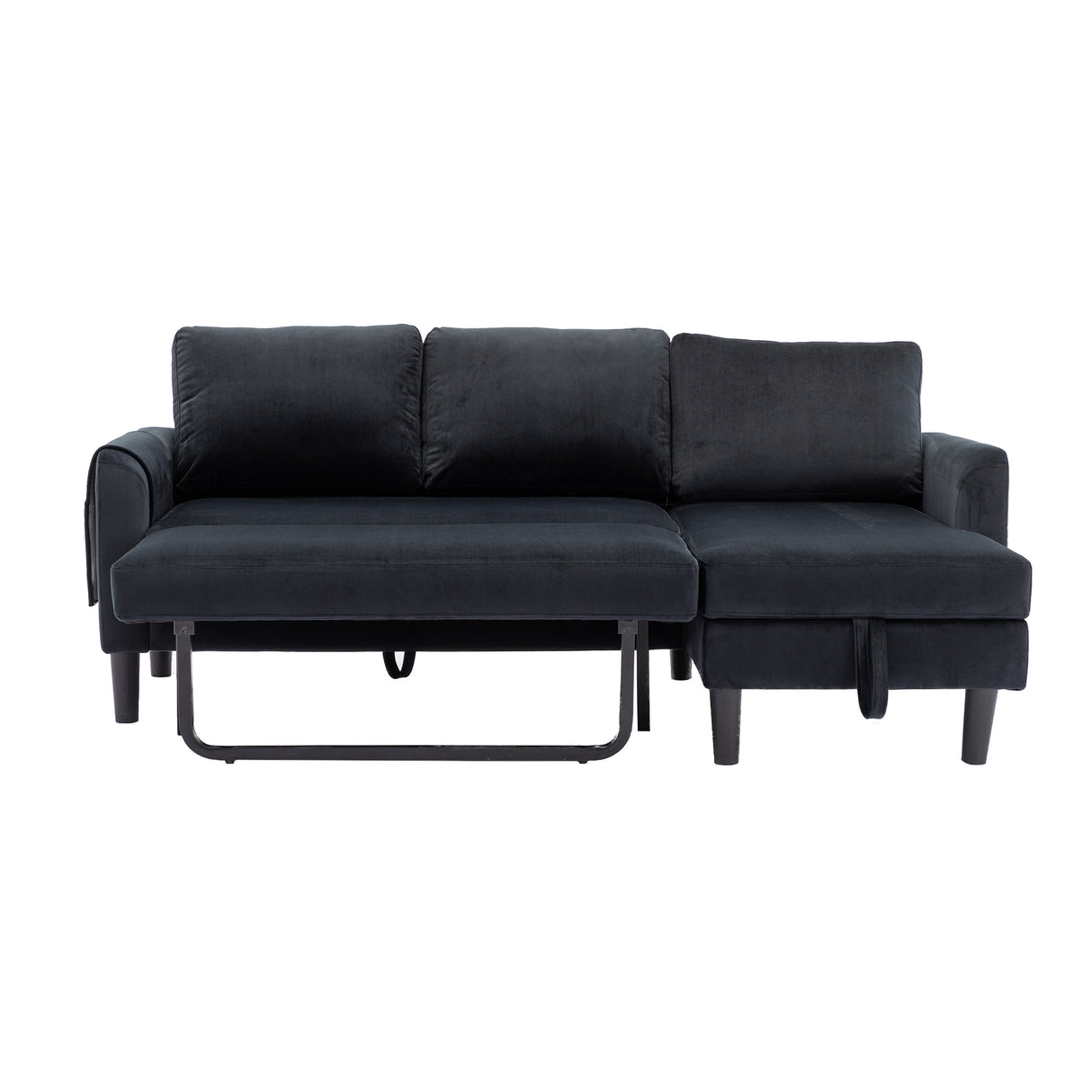 UNITED WE WIN Sectional Sofa Reversible Sectional Sleeper Sectional Sofa with Storage Chaise - Home Elegance USA