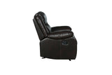 Global United Transitional Leather-Air Reclining Sofa Home Elegance USA