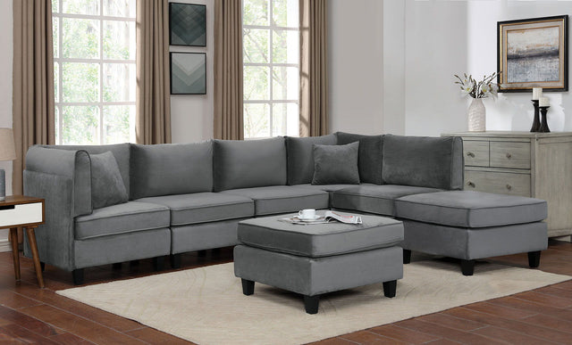 Sandrine - Sectional - Gray - Home Elegance USA