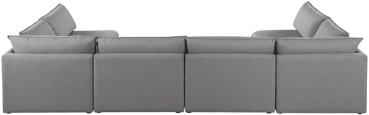 Mackenzie - Modular Sectional 6 Piece - Gray - Modern & Contemporary - Home Elegance USA