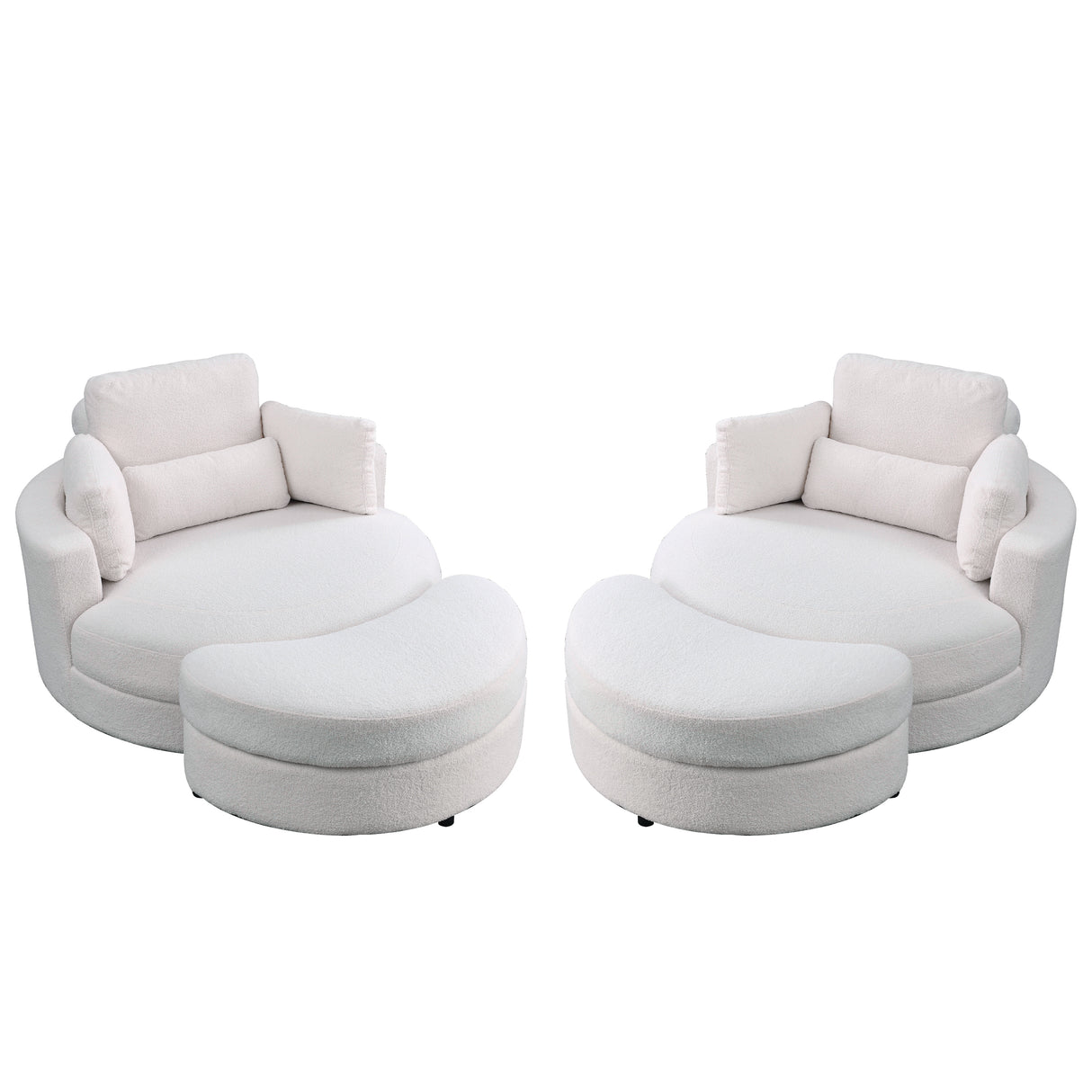 Modern Swivel Accent Chair Barrel Chair Sofa Lounge Club Chairs Linen  Armchairs