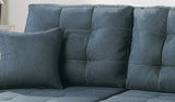 Blue Grey Convertible Sectional Pull Out Bed Sofa Chaise Reversible Storage Chaise Polyfiber Tufted Couch Lounge - HS00F6593 - ID - AHD - Home Elegance USA - 8