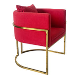 Red and Gold Sofa Chair - Home Elegance USA