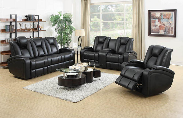 Delange - Zimmerman Faux Leather Power Motion Living Room Set - Home Elegance USA