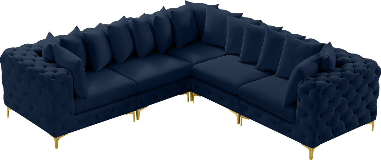 Tremblay - Modular Sectional 5 Piece - Navy - Home Elegance USA