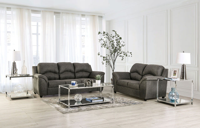 Meyrin - Sofa & Loveseat - Dark Gray - Home Elegance USA