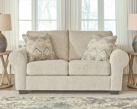 Haisley - Ivory - 4 Pc. - Sofa, Loveseat, Chair And A Half, Ottoman - Home Elegance USA