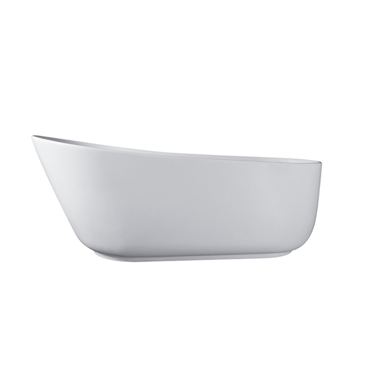 67-inch solid surface soaking bathtub with overflow for bathroom