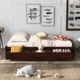 Orisfur. Twin Size Platform Storage Bed with 3 Drawers - Home Elegance USA