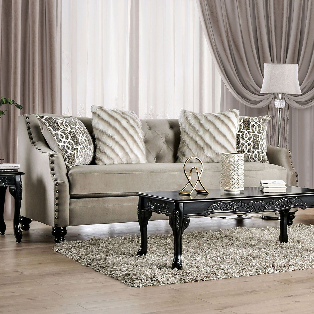 Ezrin - Sofa & Loveseat - Light Brown - Home Elegance USA