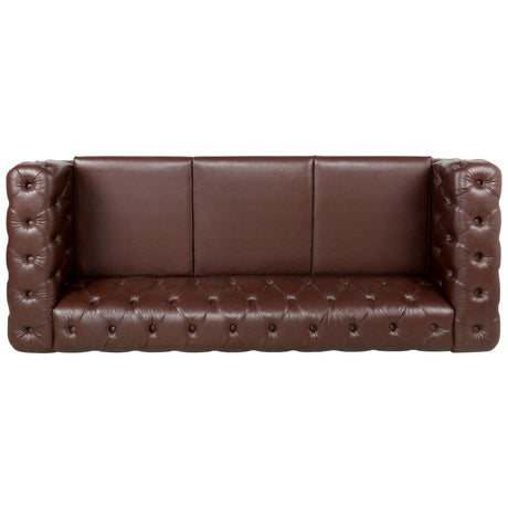 84.06Inch Width Traditional Square Arm removable cushion 3 seater Sofa - W68041370 - image - 11