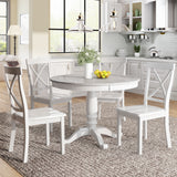 Orisfur. 5 Pieces Dining Table and Chairs Set for 4 Persons, Kitchen Room Solid Wood Table with 4 Chairs - Home Elegance USA