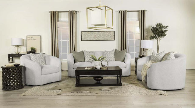Rainn - 3 Piece Set (Sofa, Loveseat, Chair) - White - Home Elegance USA