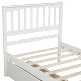 Twin size Platform Bed with Two Drawers, White - Home Elegance USA