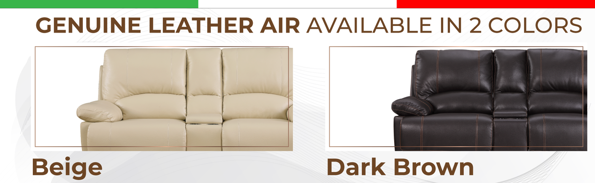 Global United Leather-Air Recliining  Loveseat Home Elegance USA