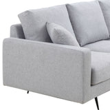 Modern Three Seat Sofa Couch with 2 Pillows, Light Grey Perfect for Every Occasion Home Elegance USA