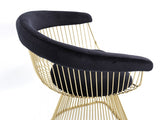 Modrest Chandler Black Velvet & Gold Dining Chair - Home Elegance USA