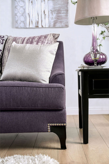 Sisseton - Sofa & Loveseat - Purple - Home Elegance USA