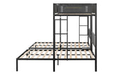 Triple twin bunk bed (Wood Slat and Textilene Guardrail) - Home Elegance USA