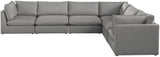 Mackenzie - Modular Sectional 6 Piece - Gray - Fabric - Home Elegance USA