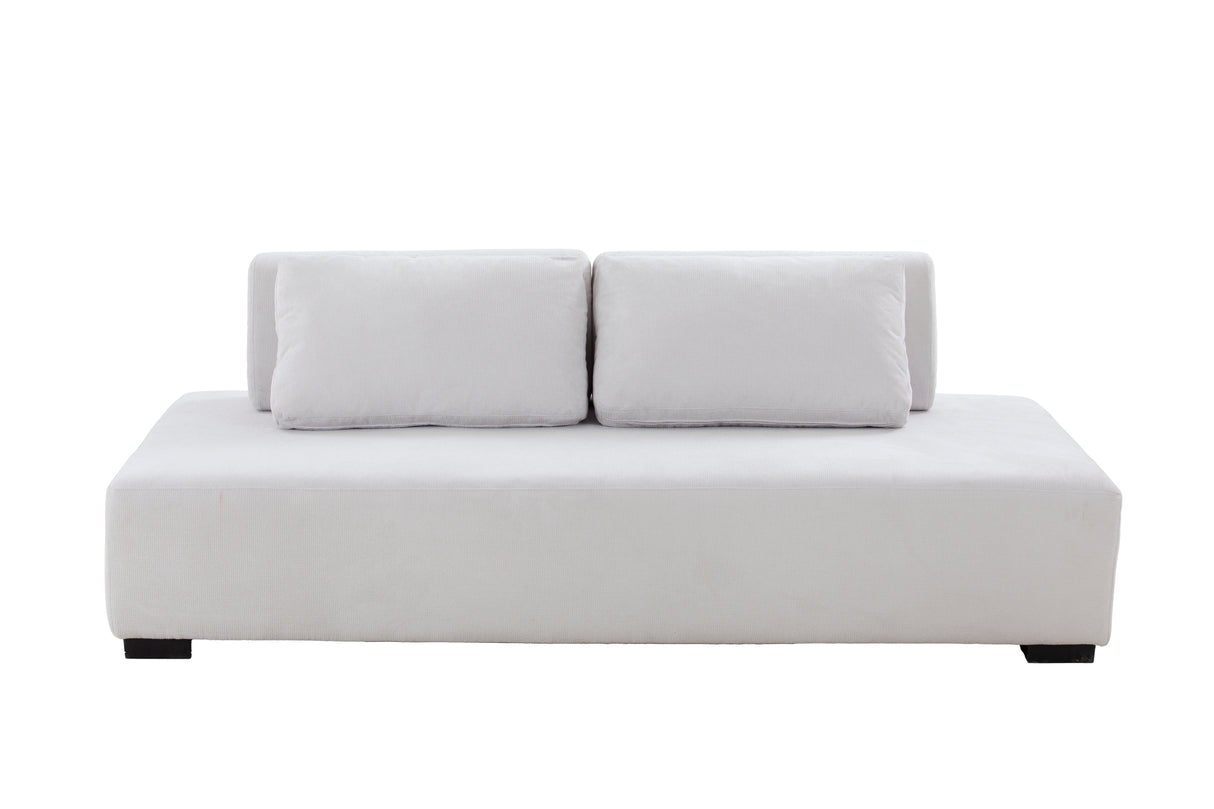 Morden Sofa Minimalist Modular Sofa Sofadaybed Ideal for living, family, bedroom, and guest spaces Beige Home Elegance USA