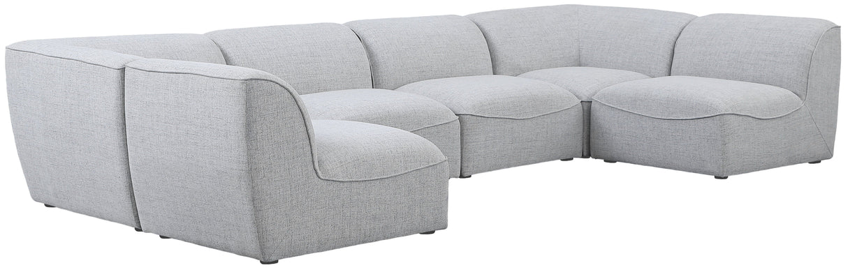 Miramar - Modular Sectional 6 Piece - Gray - Home Elegance USA