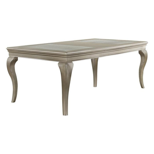 Homelegance - Crawford Dining Table In Silver - 5546-84