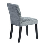 Upholstered Dining Chairs Set of 2 Modern Dining Chairs with Solid Wood Legs, Grey - Home Elegance USA