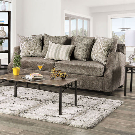 Laila - Sofa & Loveseat - Gray - Home Elegance USA