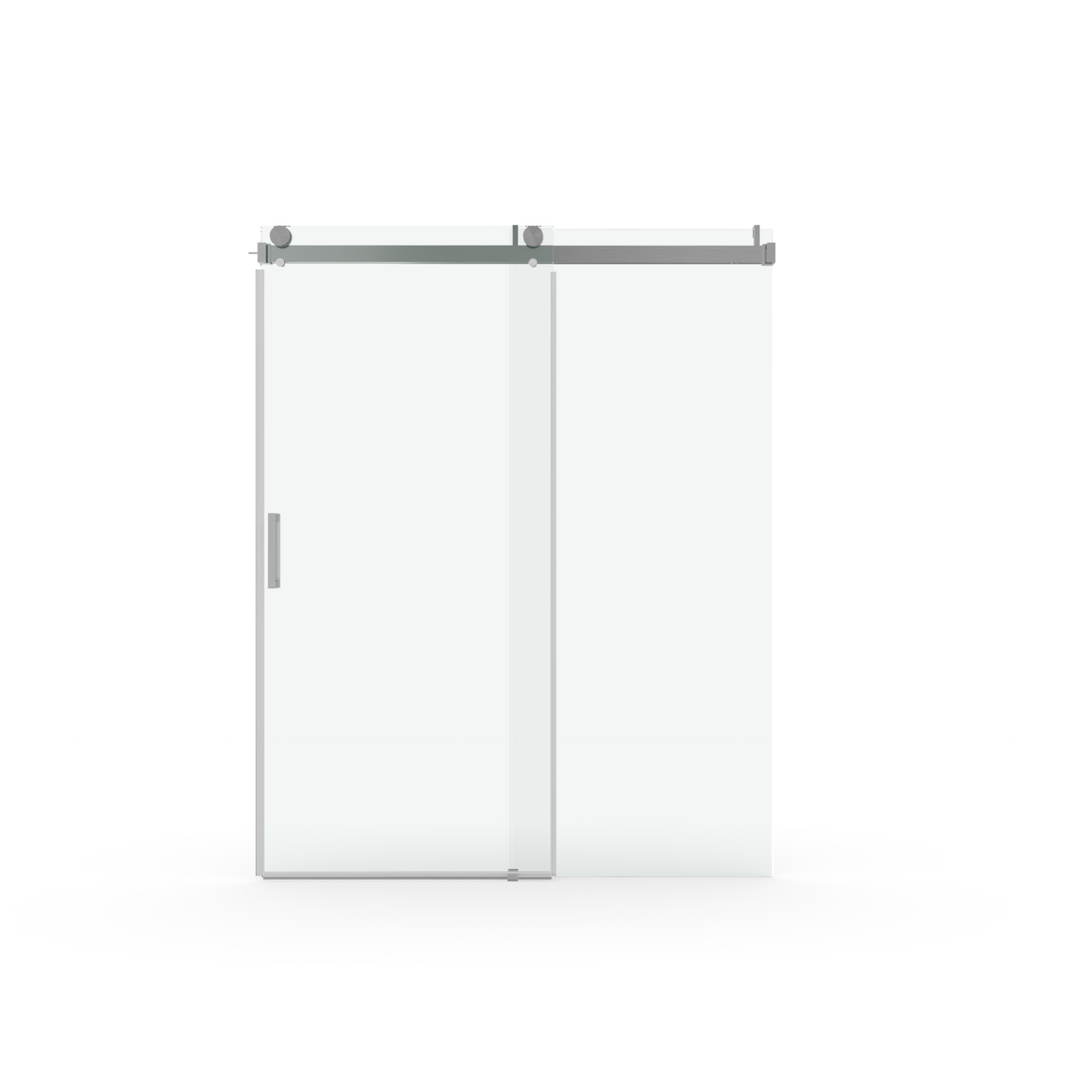 Elan 56 to 60 in. W x 76 in. H Sliding Frameless Soft-Close Shower Door with Premium 3/8 Inch (10mm) Thick Tampered Glass in Brushed Nickel 22D01-60BN