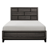 Modern Style Clean Line Design Gray Finish 1pc Queen Size Bed Contemporary Bedroom Furniture - Home Elegance USA